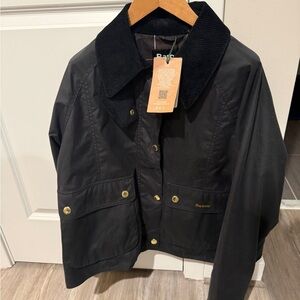 Barbour Blue wax Jacket- cropped beadnell. Brand new